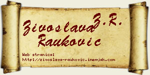 Živoslava Rauković vizit kartica